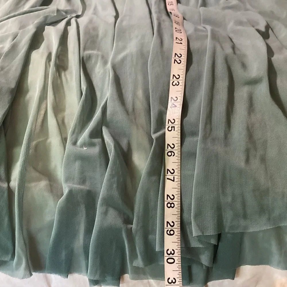 WEISSMAN Dance Costume 2 piece Sage green sequin Guiltfree 10337 SA adult